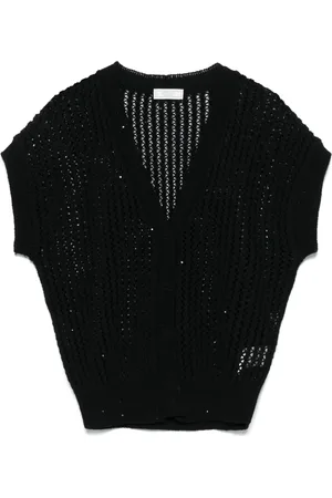 PESERICO SIGN Cardigan mit Lochstrickmuster