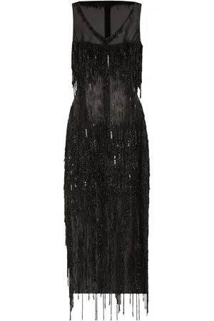 Dolce & Gabbana Midikleid mit Fransen