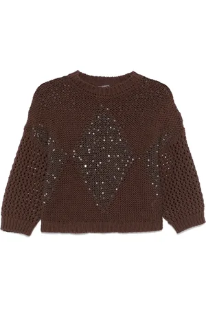 PESERICO SIGN Jacquard-Pullover mit Pailletten