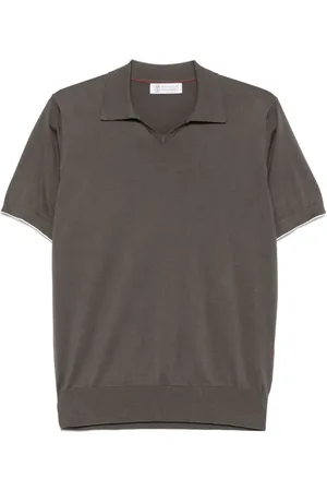 Brunello Cucinelli Fein gestricktes Poloshirt