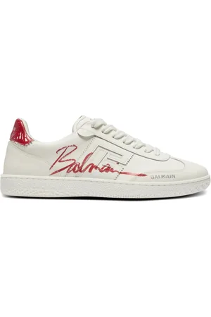 Balmain Swan-Lipstick Sneakers