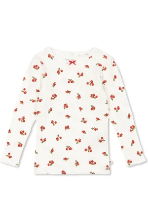 Konges Sløjd Poloshirt mit Blumenstickerei