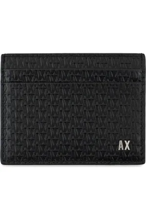 Armani Exchange Kartenetui mit Monogramm-Prägung