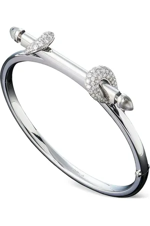 Ananya 18kt Chakra Icon Weißgoldarmband mit Diamanten