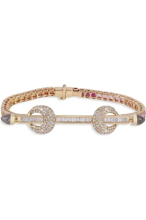 Ananya 18kt Chakras Gelbgoldarmband mit Saphiren