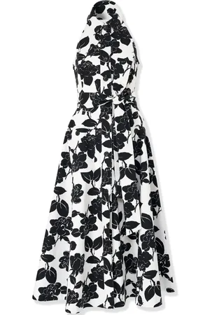 Carolina Herrera Neckholder-Kleid mit Blumen-Print