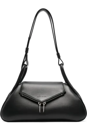 Amina Muaddi Gemini Schultertasche aus Leder
