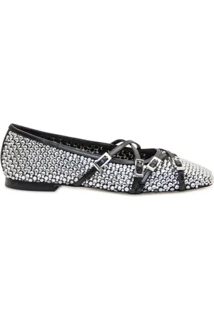 Mach & Mach Ballerinas mit Kristallen