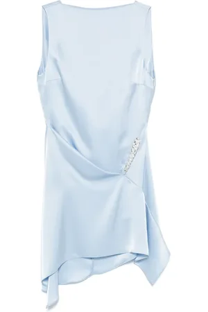DAVID KOMA Asymmetrisches Minikleid mit Kristallverzierung