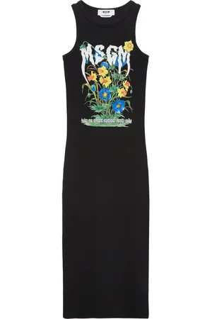 Msgm Kleid mit Logo-Print