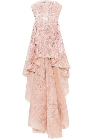 Saiid Kobeisy Asymmetrisches Kleid mit Stickerei