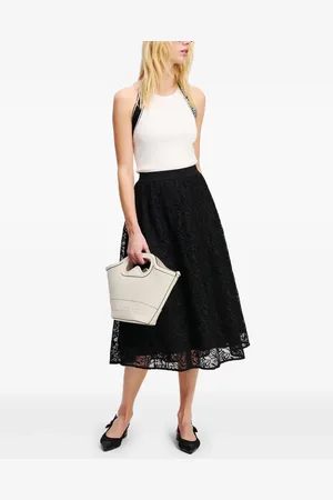 Karl Lagerfeld Rock mit Blumenstickerei