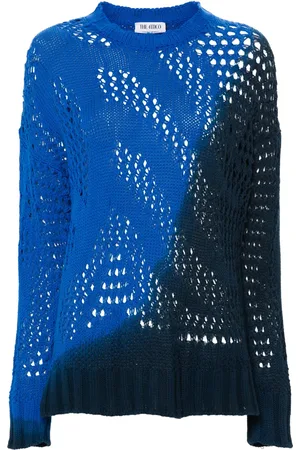 The Attico Lochstrick-Pullover in Colour-Block-Optik