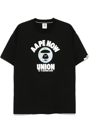 A Bathing Ape Langarmshirt mit Moonface-Logo