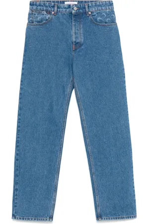 Marine Serre Jeans mit Mondlaser