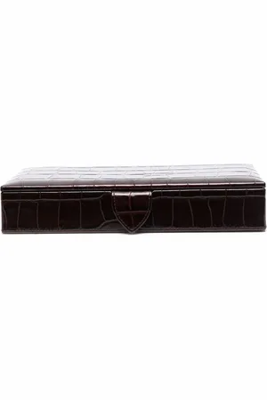 ASPINAL OF LONDON Lederbox mit Kroko-Optik