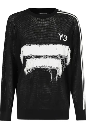 Y-3 Ausgefranstes Sweatshirt mit Patch