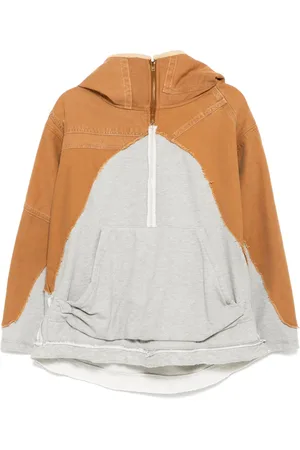 GREG LAUREN Hoodie mit Einsätzen