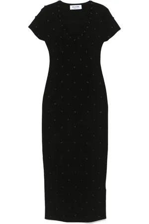 Blugirl Midikleid mit Blumenapplikation