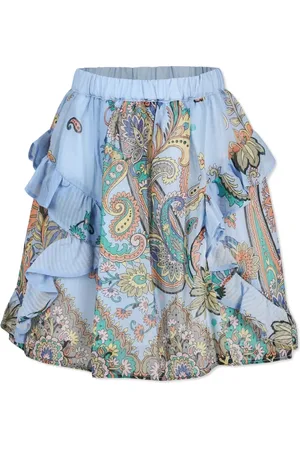 Etro Gerüschter Rock mit Paisley-Print