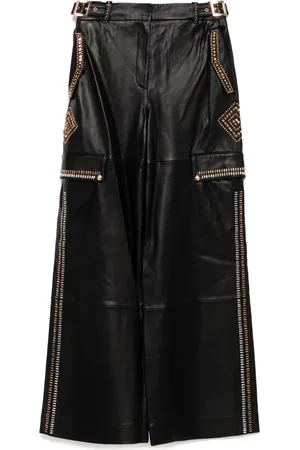 Camilla Utility-Hose aus Leder