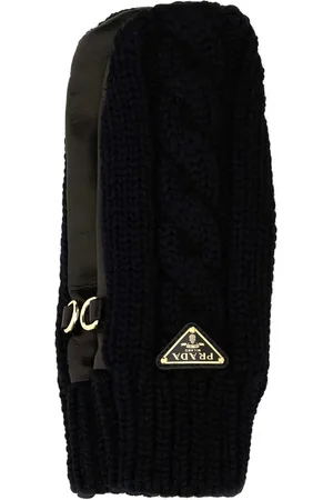 Prada Handschuhe mit emailliertem Triangel-Logo