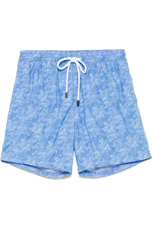 BARBA Badeshorts mit Palmen-Print