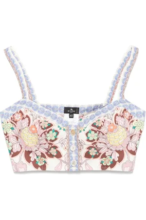 Etro Cropped-Oberteil mit Blumen-Print
