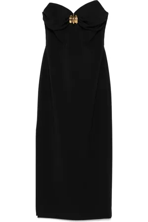 Elisabetta Franchi Krepp-Midikleid mit Makro-Schleife