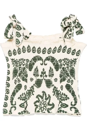 Sandro Gesmoktes Top mit Blumen-Print