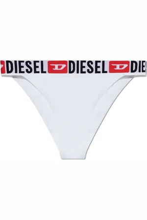 Diesel Bikinihöschen mit Logo-Bund
