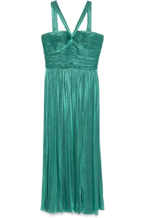 Costarellos Georgette-Maxikleid aus Lurex