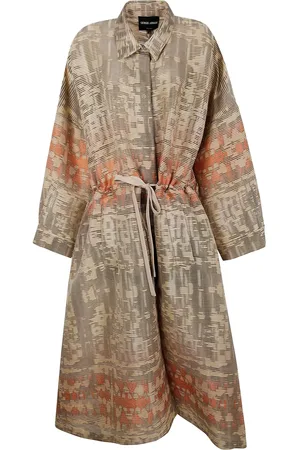 Giorgio Armani Langer Canneté-Jacquardmantel