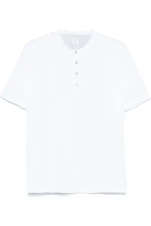 ELEVENTY T-Shirt mit Henley-Kragen