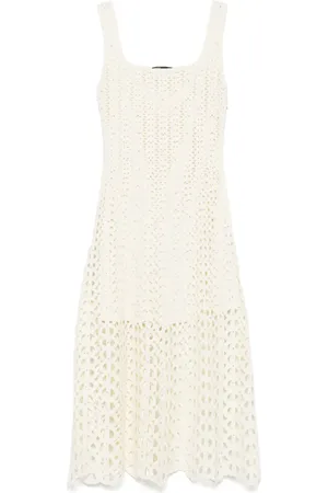 Maje Midikleid mit Lochstrickmuster