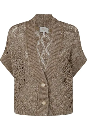 ANTONELLI Cardigan mit Lochstrickmuster