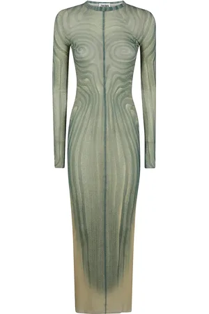 Jean Paul Gaultier Maxikleid mit Spiral-Print