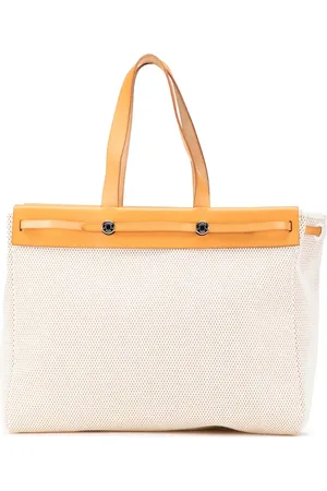 Hermès 2003 Toile Herbag Cabas GM Tote Bag