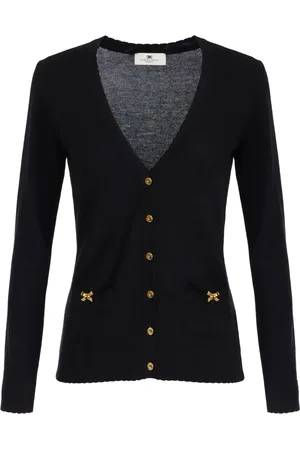 Elisabetta Franchi Cardigan mit goldfarbenen Schleifen