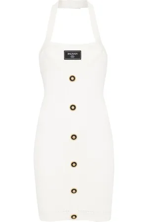 Balmain Geripptes Minikleid