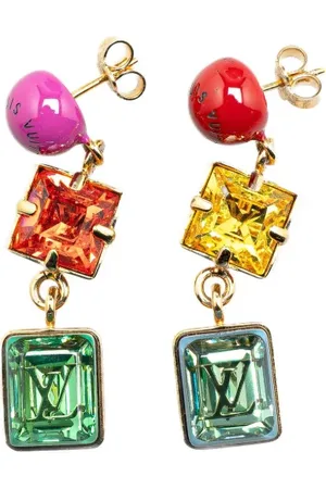 LOUIS VUITTON 2011 Cosmopolitan Drop Ohrstecker aus Kunstharz mit Kristallen