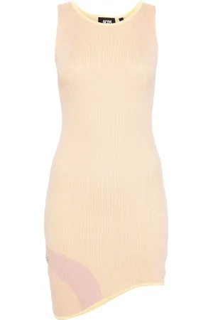 GCDS Asymmetrisches geripptes Comma Kleid