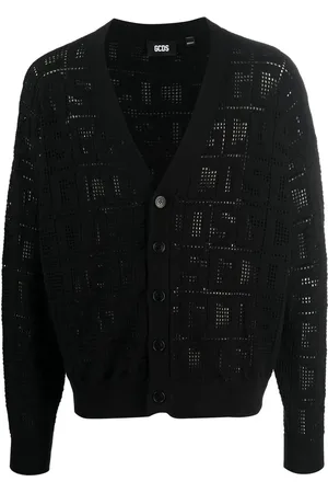 GCDS Cardigan aus Monogramm-Makramee