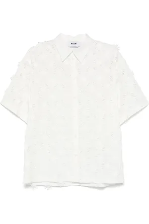 Msgm Hemd mit Applikation-Detail