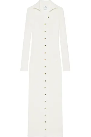 Courrèges Geripptes Kleid