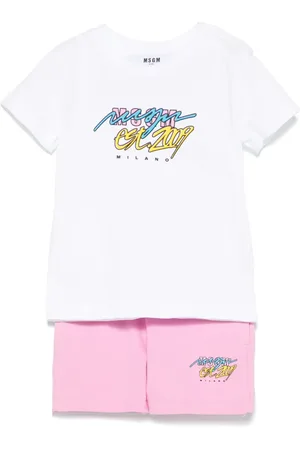 Msgm Set aus T-Shirt und Shorts mit Logo