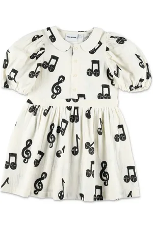 Mini Rodini Kleid mit Musiknoten-Print