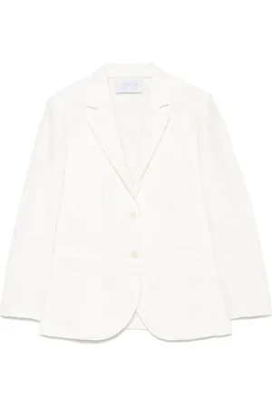 Harris Wharf London Blazer mit Schulterpolstern in Knitteroptik