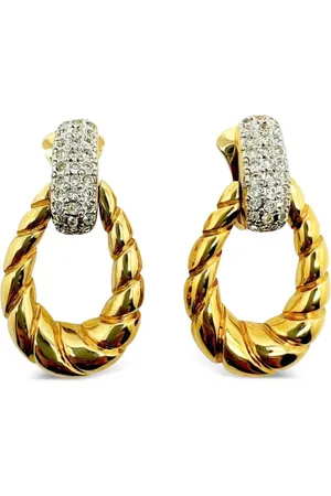 JENNIFER GIBSON JEWELLERY 1990s pre-owned Doorknocker Ohrclips