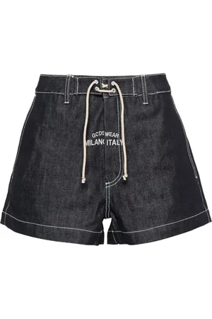 GCDS Jeans-Shorts mit Logo-Stickerei